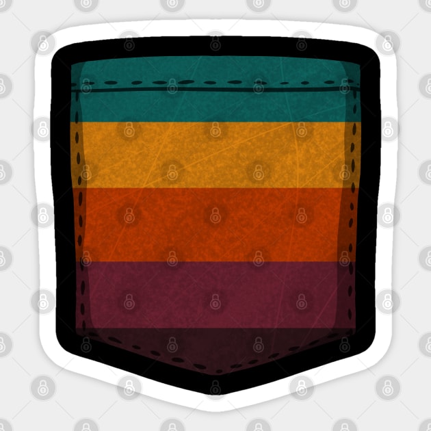 Pocket Vintage Retro - Pocket Designs - Sticker | TeePublic